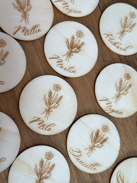 Laser engraved place names