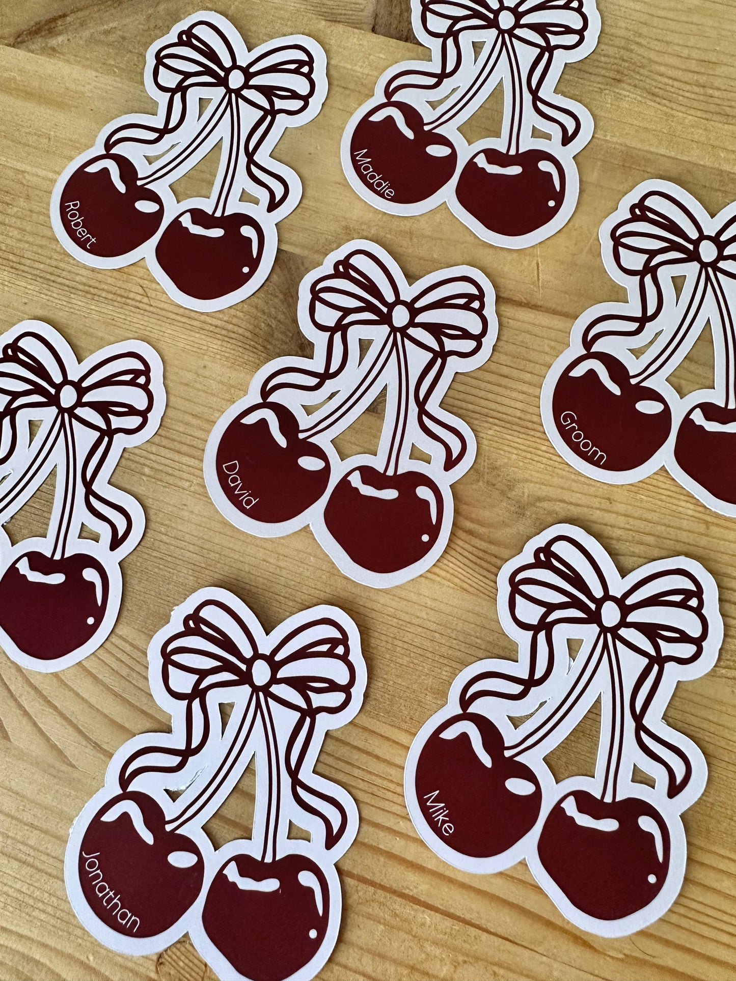 Cherry Shaped Name Cards