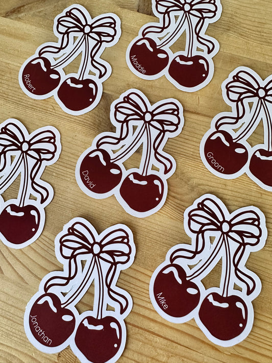 Cherry Shaped Name Cards