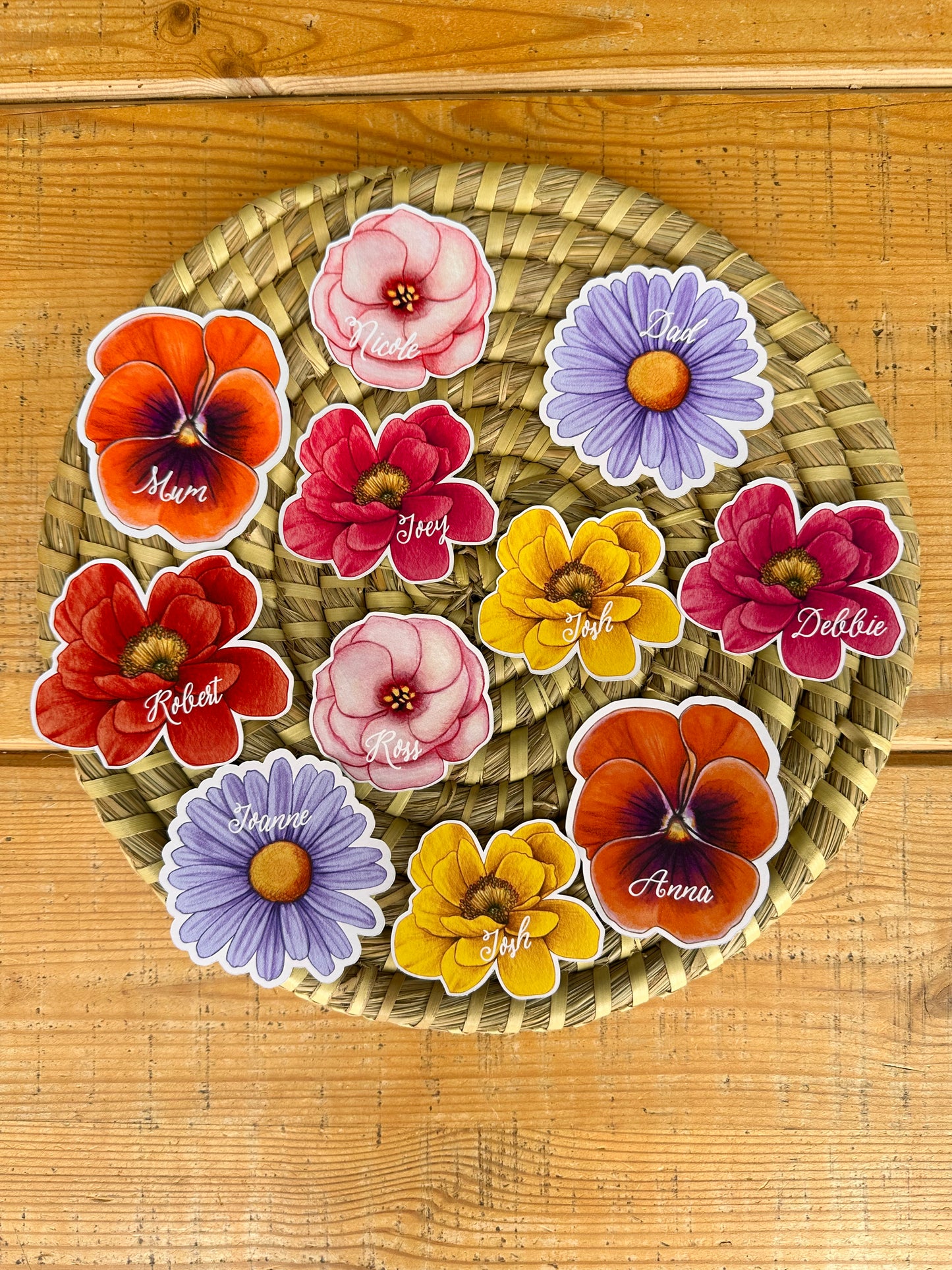Flower Garden Style Menu & Name card
