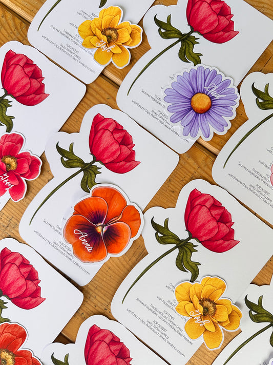 Flower Garden Style Menu & Name card