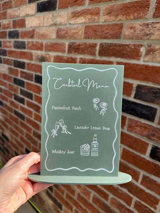 Oliver green Cocktail Menu